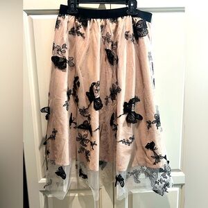 3D butterfly tulle print skirt. Size Medium